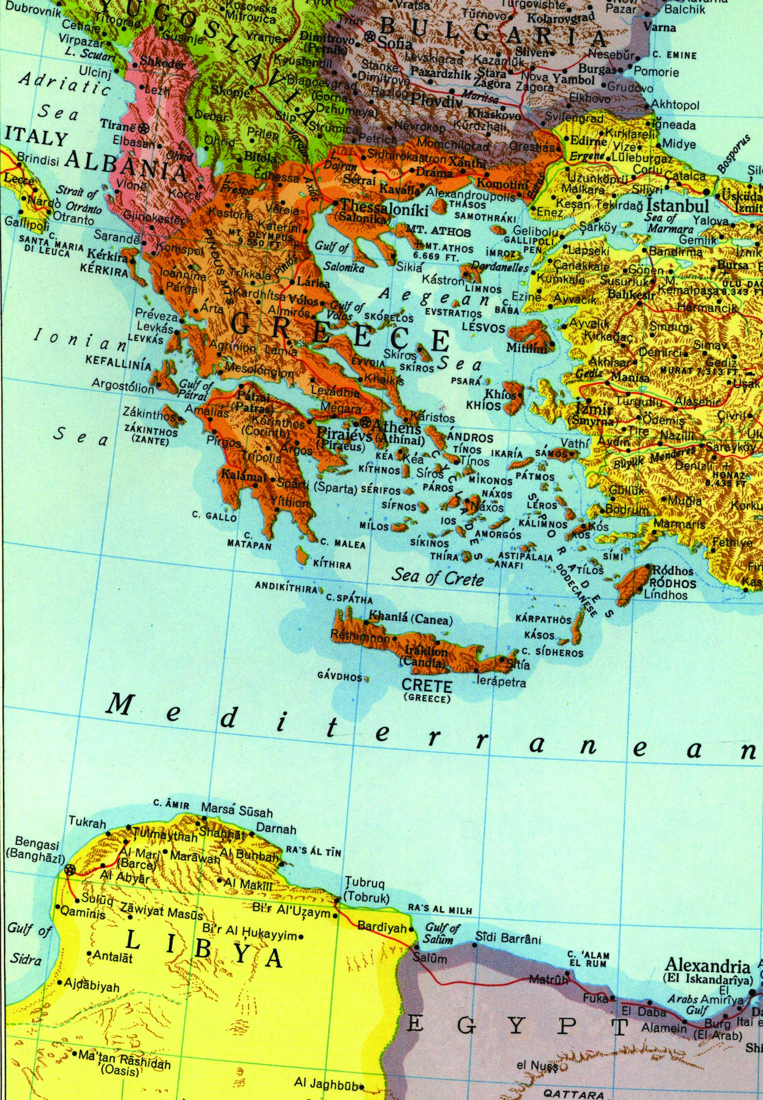 Map of Greece